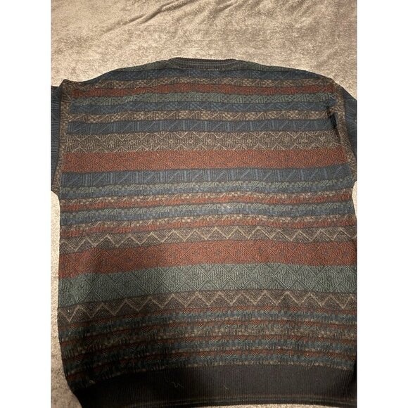 Vintage 90s Florence Tricot L Coogi Style Y2K Sweater Biggie Grandpa - Picture 3 of 7